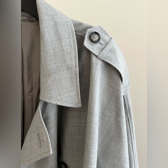 Toteme tailoring trench in light grey 100% wool - Picture 7 of 13
